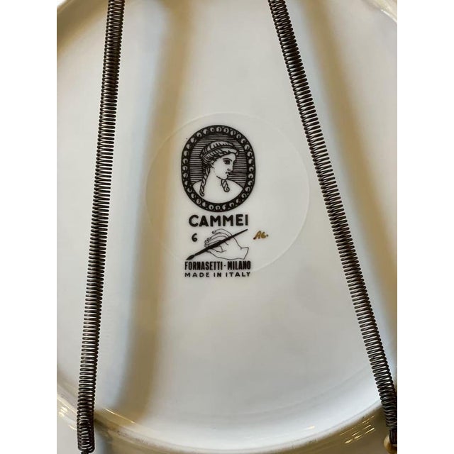 Cammei Mythological Collection Plates in Ceramic and Gold Leaf, 1960s, Set of 6 For Sale - Image 18 of 18
