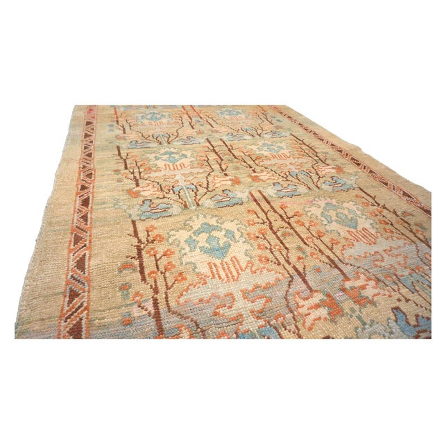 21st Century Turkish Donegal Wool 5x9 Tan and Rust Handmade Area Rug #1140876 For Sale - Image 4 of 6
