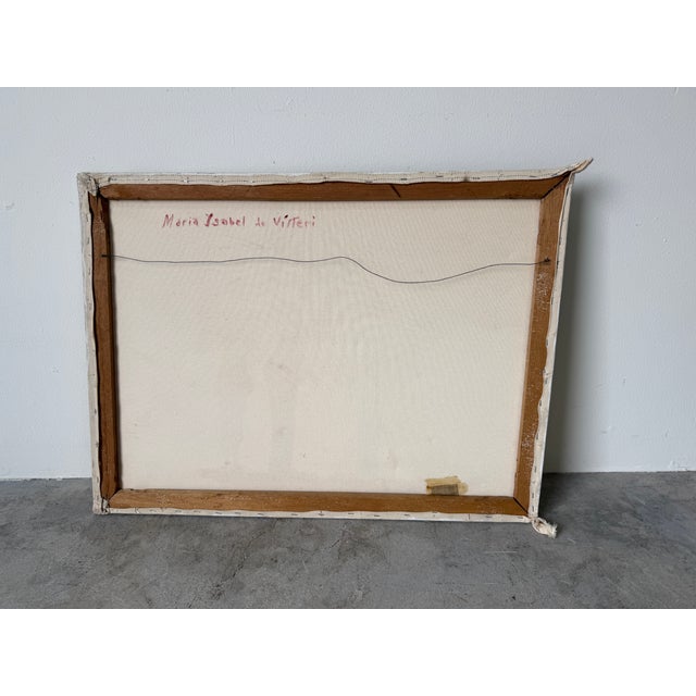 Vintage Narisa African Post-Impressionist Oil on Canvas Painting – Unframed For Sale - Image 12 of 14