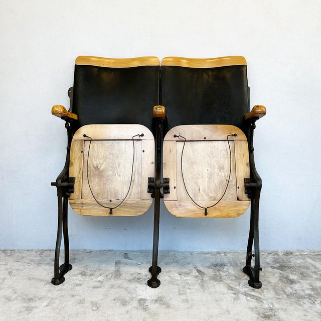 Cast Iron and Bentwood Cinema Seats, 1930s For Sale - Image 4 of 16