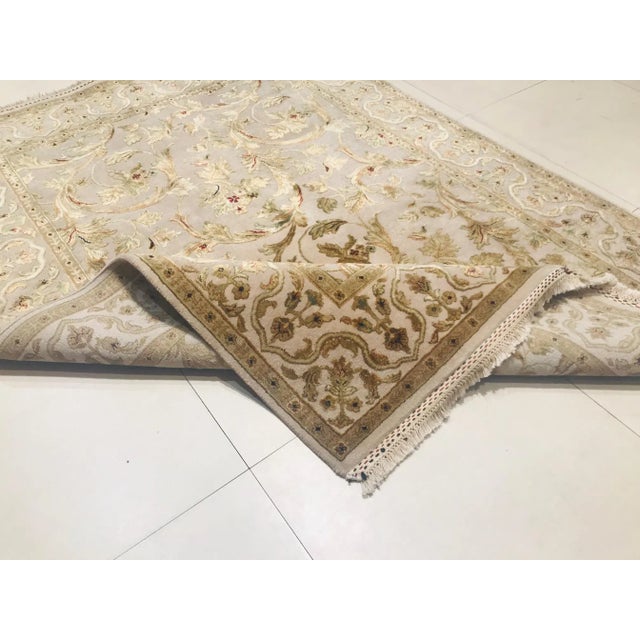 Vintage Hand-Crafted Silk and Wool Carpet, 1980s For Sale - Image 11 of 14