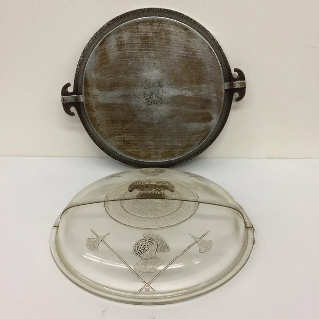 Antique Glass Covered Frying Pan For Sale - Image 9 of 11