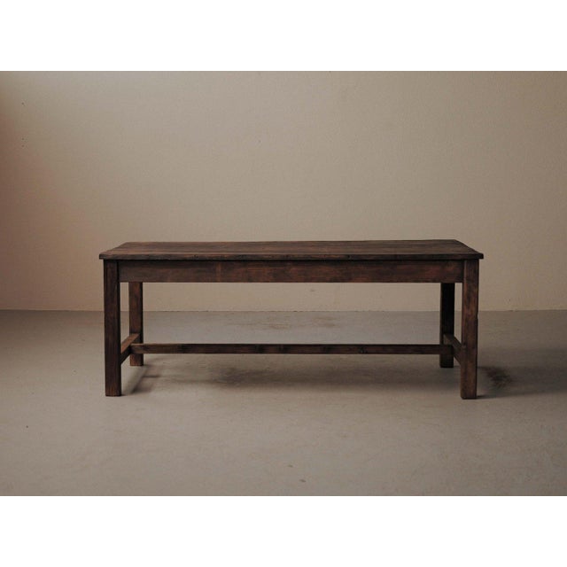 Rustic French Farmhouse Table in Pine, 1900 For Sale - Image 3 of 18