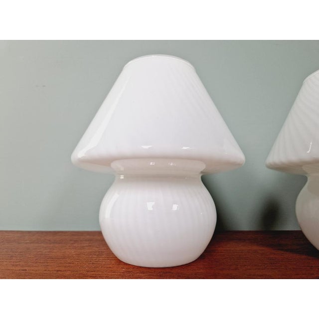 Murano Glass Mushroom Lamps, 1970s, Set of 2 For Sale - Image 11 of 17