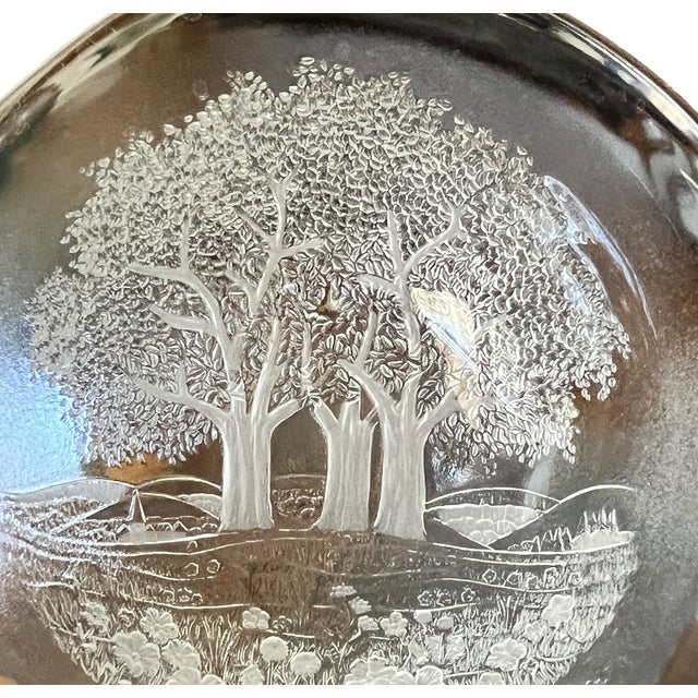 Mid-Century Modern Vintage Studio Nova Sun Valley Glass Serving Bowl by Walther-Glas, West For Sale - Image 3 of 6