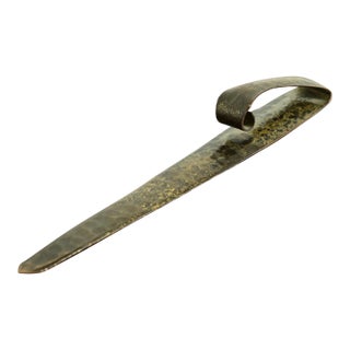 Roycroft Arts & Crafts Hammered Brass Over Copper Letter Opener For Sale