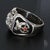 Here we have a Large 14k White Gold Masonic Men's Ring with a 6.45mm Round Cubic Zirconia Center Stone. Ring Size - 10.5...