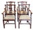 Set of Four Mahogany Chippendale-Style Armchairs For Sale