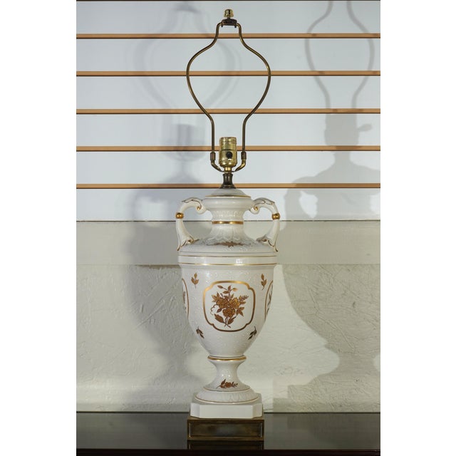 Age: Approx: 60 Years Old Details: Nice Gold Details High Quality Construction Nice Pair Vintage Lamps Condition:...