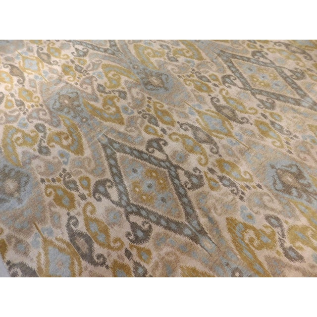 Beige Indian Contemporary Hand Knotted Beige and Slate Rug - 8'x 10' For Sale - Image 8 of 18