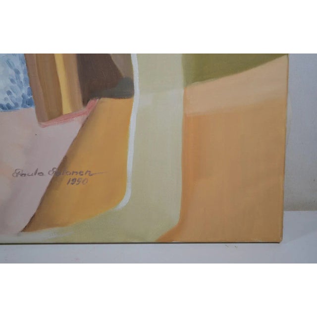 Contemporary Paula Salonen (20th Century) “Still Life With Corals“ Oil on Canvas Signed and Dated 1990 For Sale - Image 3 of 12