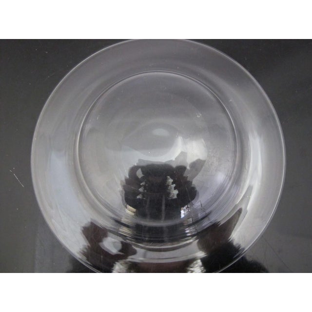 Transparent Steuben Mid Century Modern Clear Glass 7 3/4" Flare Rimmed Soup or Snack Bowl For Sale - Image 8 of 10