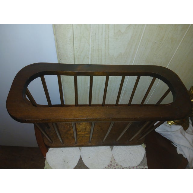 1950s 1950s Mid Century Modern Umanoff Style Walnut Magazine Rack For Sale - Image 5 of 8
