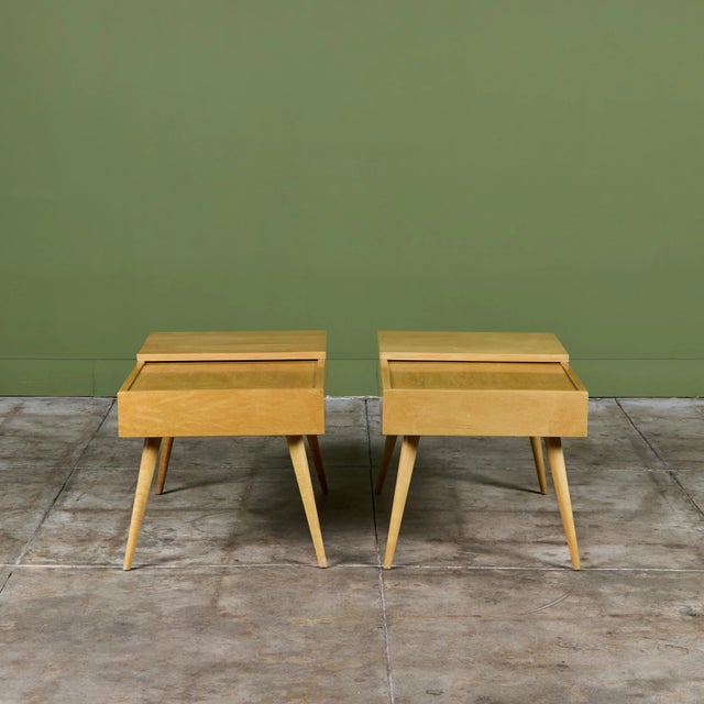 Brown Saltman Pair of John Keal Side Tables for Brown Saltman For Sale - Image 4 of 18