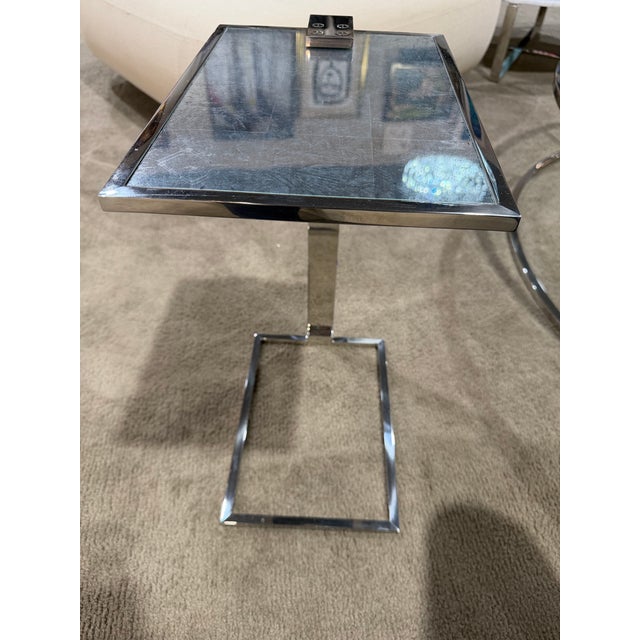 A refined fusion of modern structure and artisanal detail, the Restoration Hardware “Franz” Églomisé Side Table brings...