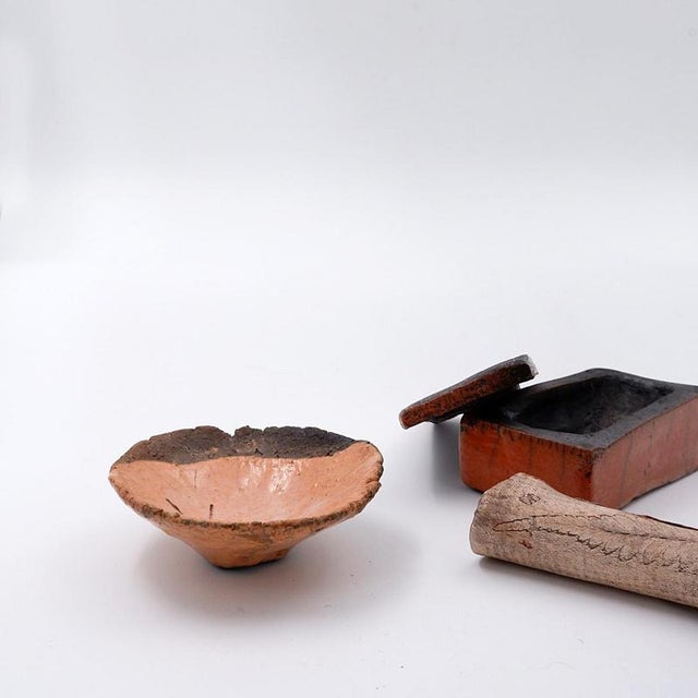 Pink Ceramics by N. Lebrun for Fond d'Atelier, Belgium, 1970s, Set of 3 For Sale - Image 4 of 12