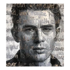 Christina Major, Original Oil On Canvas Painting Titled: James Dean, 2020