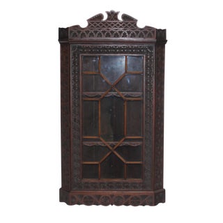 19th C. English Corner Cabinet For Sale