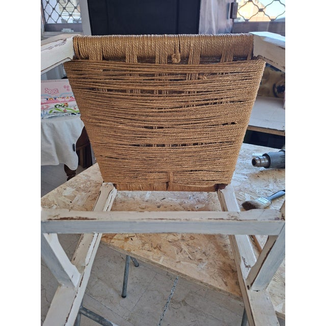 Vintage Wood Chairs with Rope Seats, 1960s, Set of 6 For Sale - Image 13 of 18