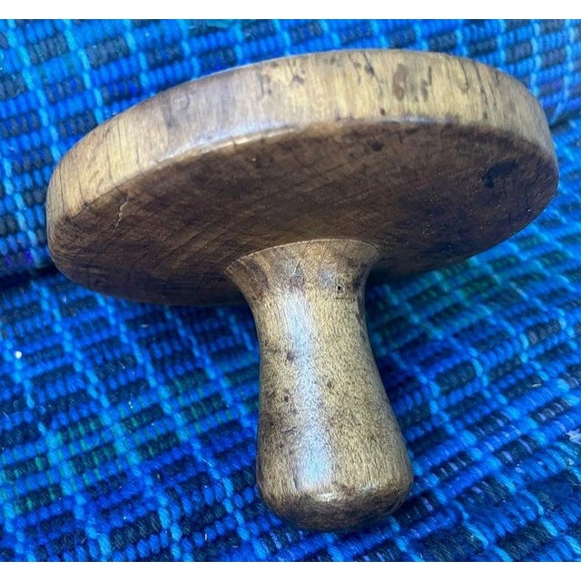 Mid 19th Century 19Thc Hand Carved Cow Butter Stamp For Sale - Image 5 of 5