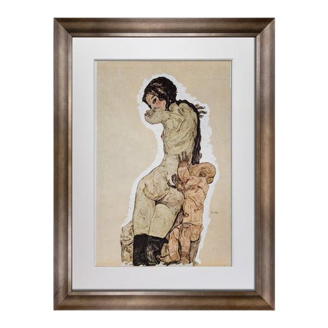 Egon Schiele Lithograph "Mother and Child" 1910 For Sale