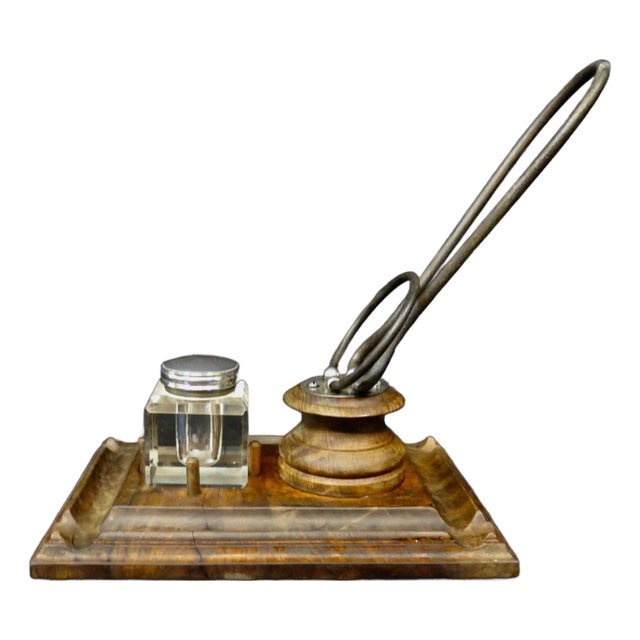 Vintage 19th Century Inkwell/Letter Holder For Sale