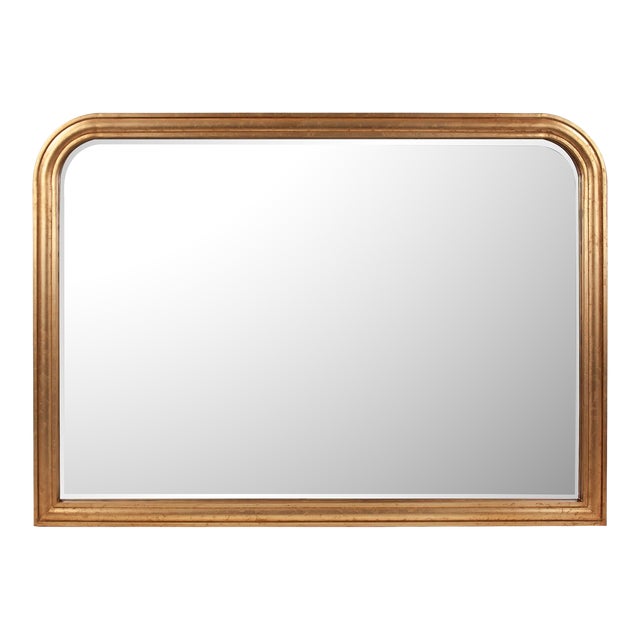 The French Philippe Mantel Mirror, Gold Leaf For Sale