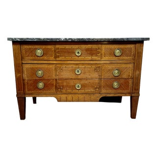 18th Century Louis XVI Marquetry Commode For Sale
