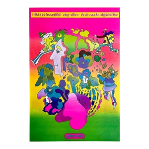 1970 Peter Max Pop Art Poster 22 Life Is So Beautiful