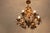 Italian Tôle Chandelier with Ceramic Roses and Crystal Pendants, 1950s For Sale - Image 11 of 13