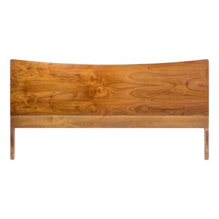 Young Manufacturing Mid Century Walnut King Headboard For Sale