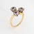 Mid-Century Modern 60s Vintage Jabel Ring Diamond Ruby 3 Flower Posey Cluster Sz 6.75 18k Gold For Sale - Image 3 of 6