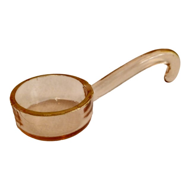 Vintage 1920's Pink Depression Glass Spoon, Ladle For Sale