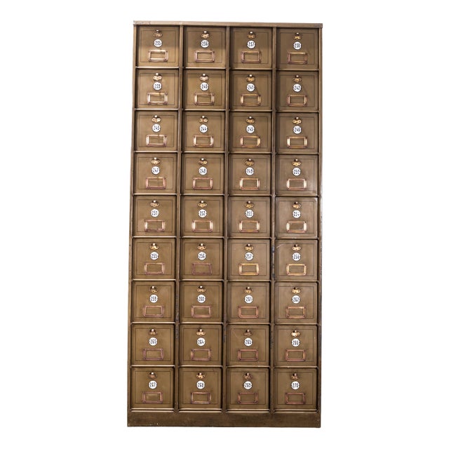 Industrial French Metal Cabinet, 1920s For Sale