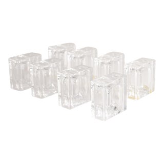 Vintage Lucite Salt and Pepper Shaker Napkin Ring Set For Sale