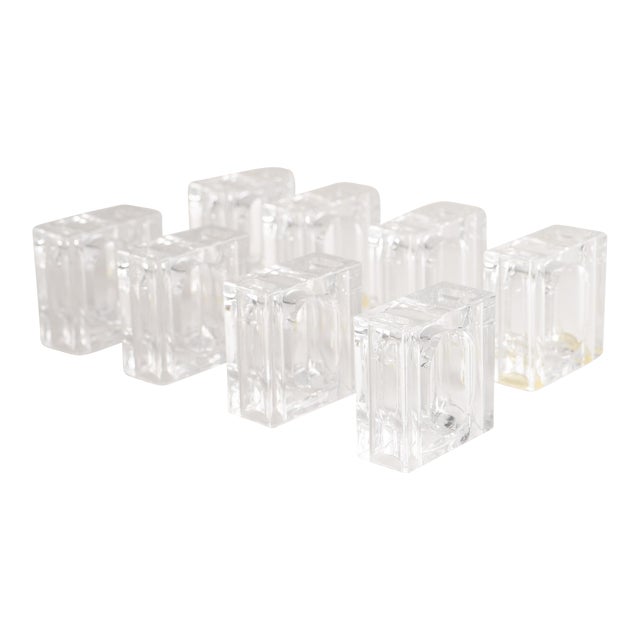 Vintage Lucite Salt and Pepper Shaker Napkin Ring Set For Sale