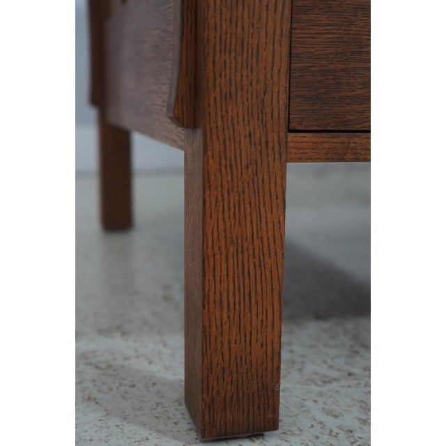 Stickley Large Mission Oak Arts & Crafts Executive Desk For Sale - Image 10 of 18