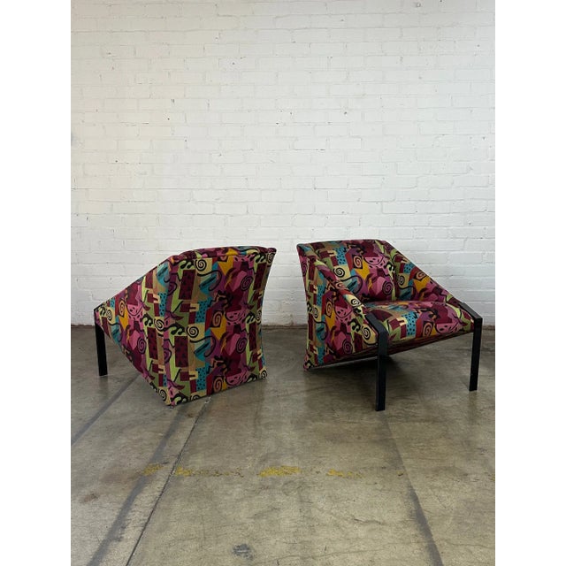 1990s Post Modern Angular Lounge Chair For Sale - Image 10 of 10