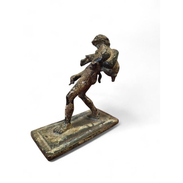 19th Century Bronze of Satyr Serving Wine after an Ancient Pompeian Model For Sale - Image 3 of 10