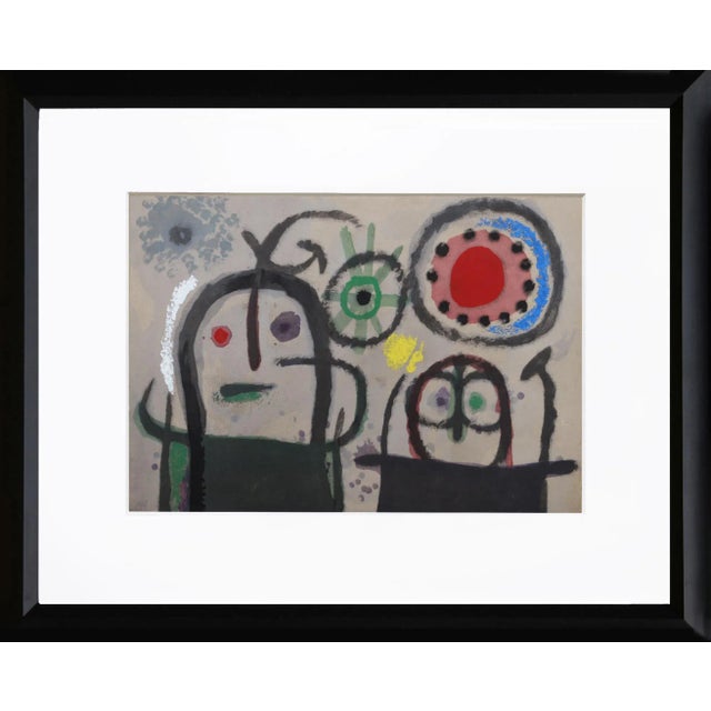 Artist: Joan Miro, After, Spanish (1893 - 1983) Title: Cartones 19: Femmes en Prière Devant le Soleil Year: 1965 (after...
