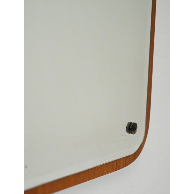 Vintage Scandinavian Rectangular Teak Mirror, 1960s For Sale - Image 4 of 9