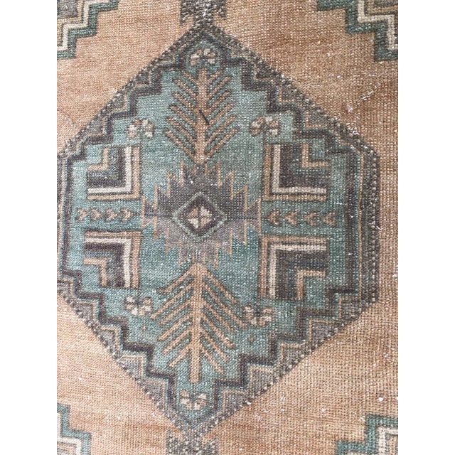 Textile Turkish Tribal Floor Faded Oushak Rug - 3′8″ × 5′5″ For Sale - Image 7 of 11