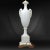 Italian Alabaster Marble Lamp Neoclassic Amphora Shape Circa 1920 For Sale - Image 4 of 10