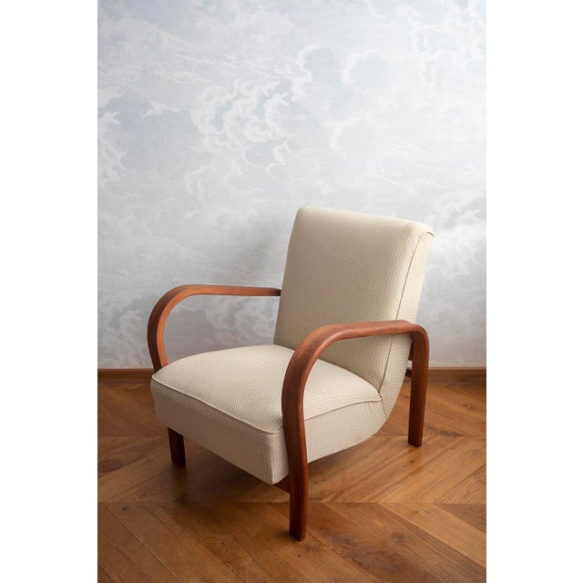 Armchair by K. Koželka & A. Kropáček for Interier Praha, Former Czechoslovakia, 1940s For Sale - Image 3 of 8