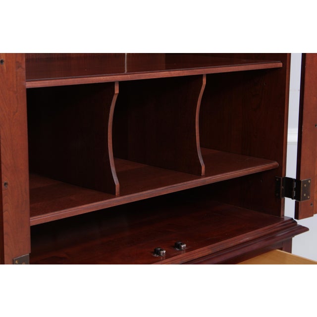 1990s Pennsylvania House Cherry Bedroom Armoire Cabinet For Sale - Image 5 of 15