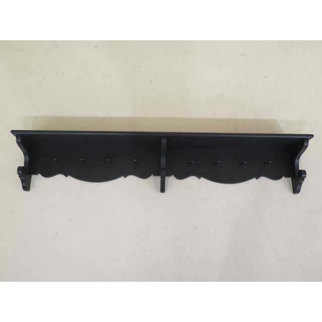 Black Painted Solid Wood Wall Shelf Chairish