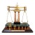 Franklin Mint 150th Anniversary Gold Rush Brass Balance Scale With Marble Base & Weights For Sale