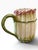 A delightful example of Italian trompe-l’œil pottery, this vintage Majolica-style pitcher is sculpted and painted to...