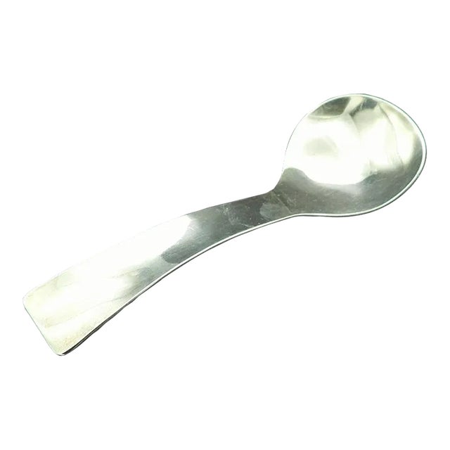Vintage 1960s Allan Adler Sterling Silver Modernist Tea Caddy Serving Spoon For Sale