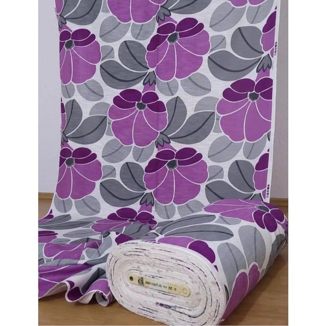 Mid-Century Modern Mid-Century Modern German Dekoplus Fabric Bale for Curtains, 1970s For Sale - Image 3 of 6